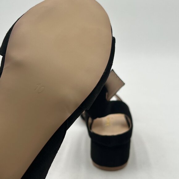 XYD Black Open-Toe Block Heel Sandals - Picture 6 of 8